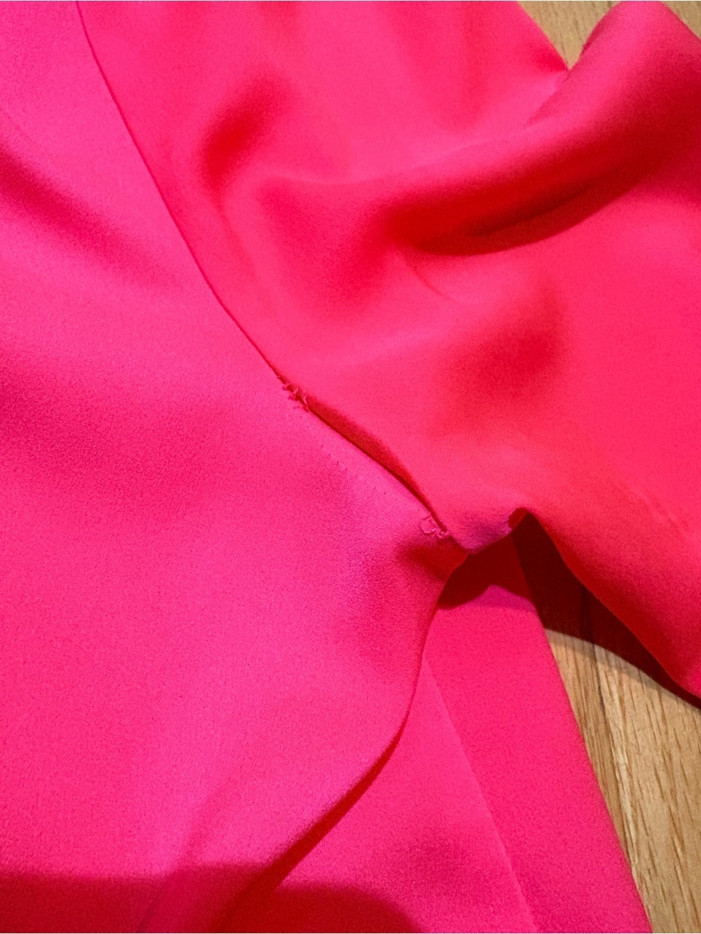 J.Crew Hot Pink Coral Covered Button Long Sleeve Blouse Women’s Medium - Picture 5 of 9